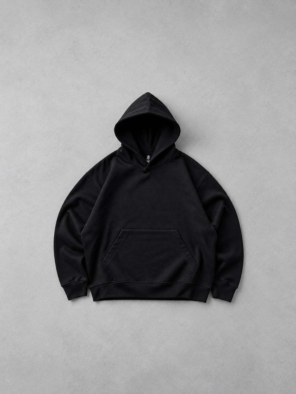 Buzo Básico Negro Oversize para Hombre