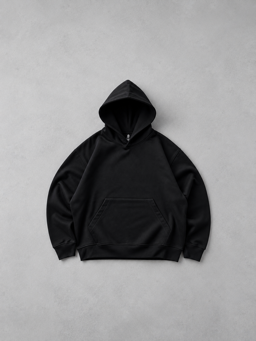 Buzo Básico Negro Oversize para Hombre