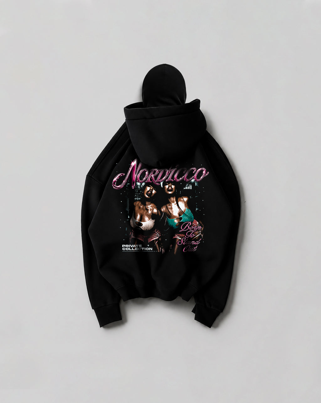 Hoodie Oversize NRDCC (Pedreria CON BALACLAVA)
