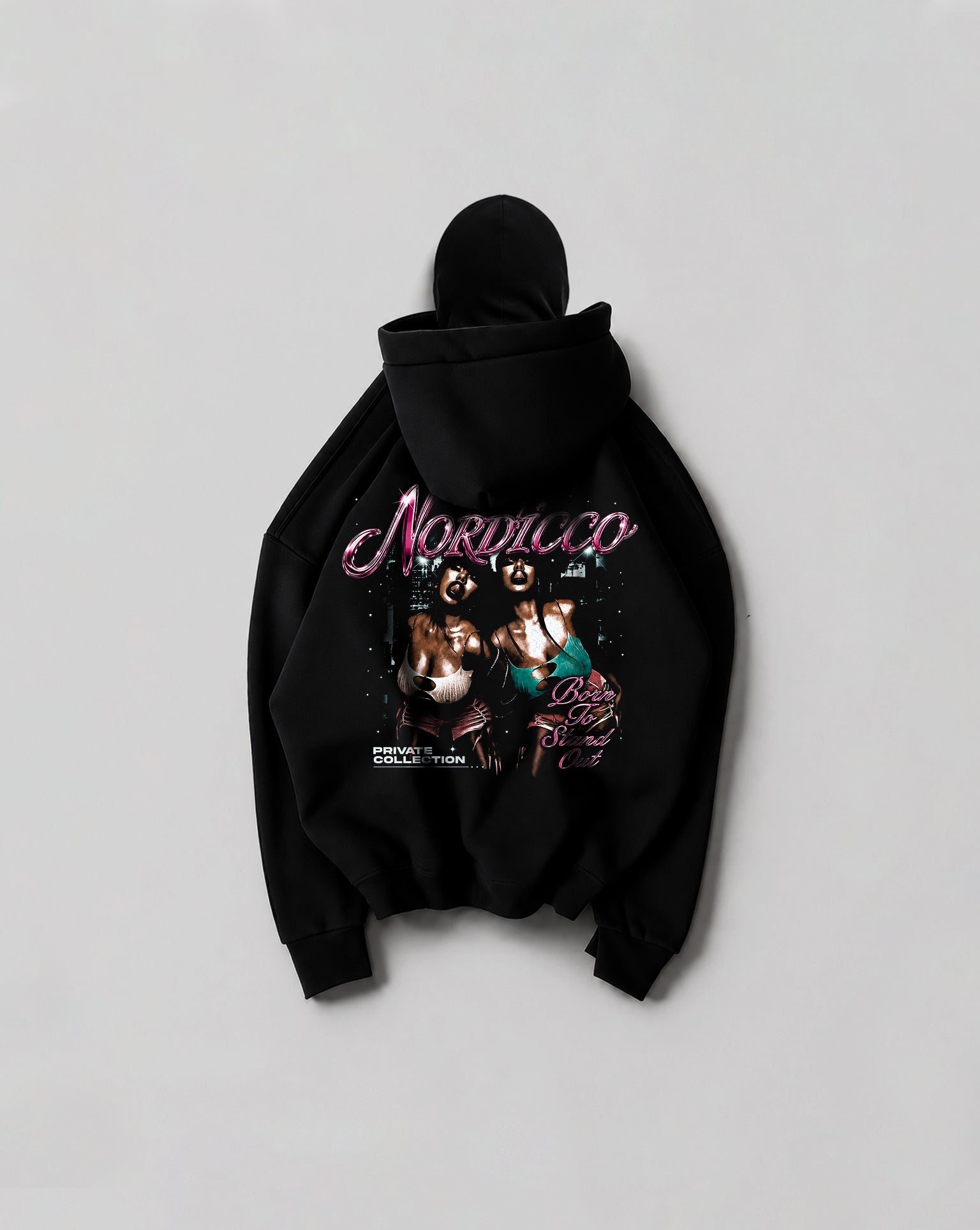 Hoodie Oversize NRDCC (Pedreria CON BALACLAVA)
