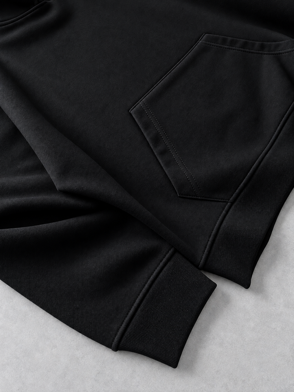 Buzo Básico Negro Oversize para Hombre