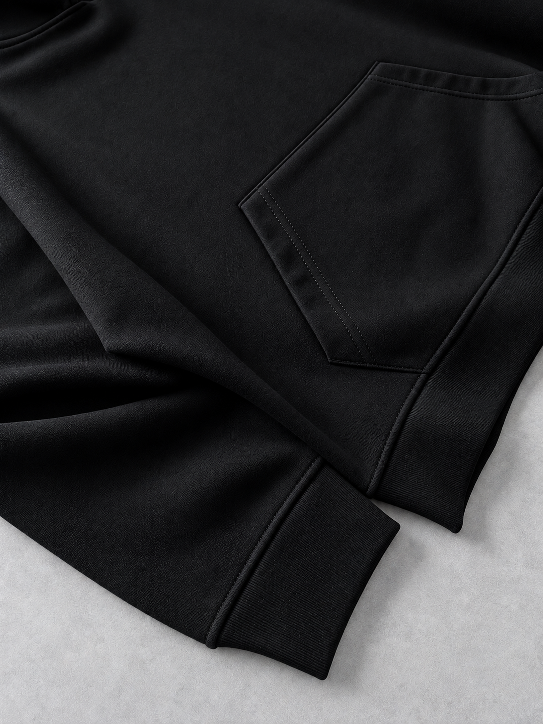 Buzo Básico Negro Oversize para Hombre
