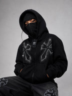 Hoodie Balaclava (Pedreria plata) Cross
