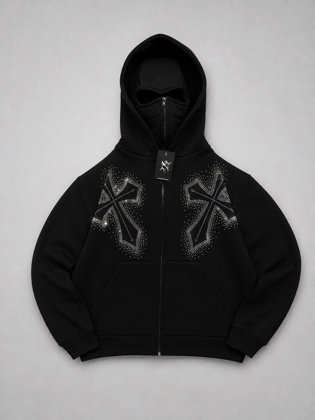 Hoodie Balaclava (Pedreria plata) Cross