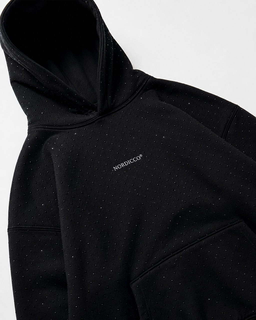 Hoodie Oversize Pedreria Negra