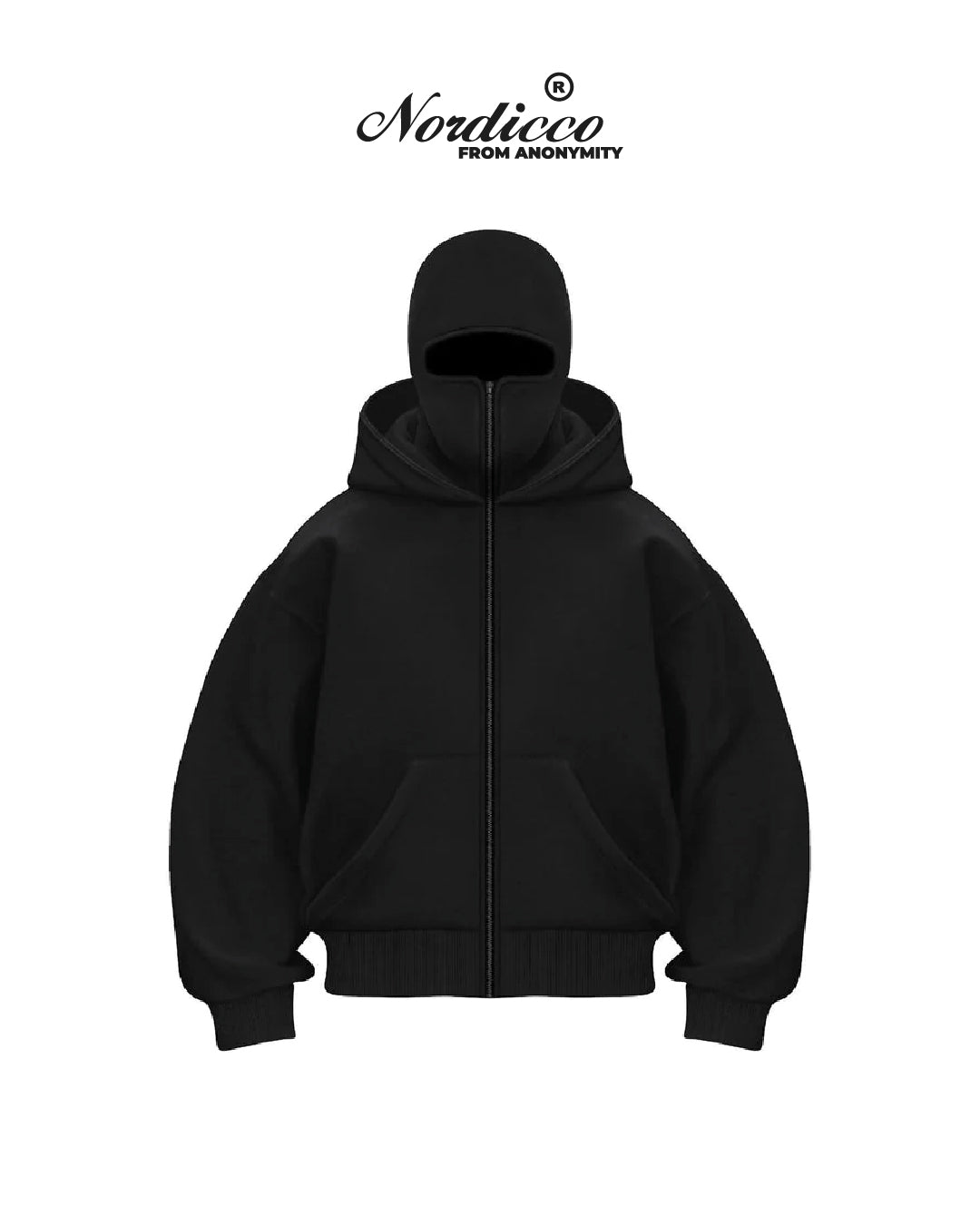 Hoodie Oversize Balaclava tipo chaqueta